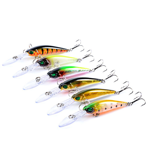 6pcs Minnow Crankbaits Fishing Lure/Accessories/Tackle Pesca Hooks Swimbait Hard Bait Artificial Wobbler For Fish/Pike/Trolling ► Photo 1/6