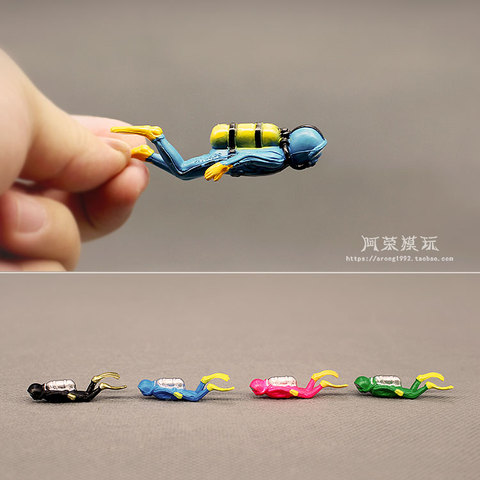 Miniature Ocean Diving Diver Action Figure Sea Animal Model Humpback Whale Shark Dolphin Ocean World Marine Fishes Figurine Toys ► Photo 1/4