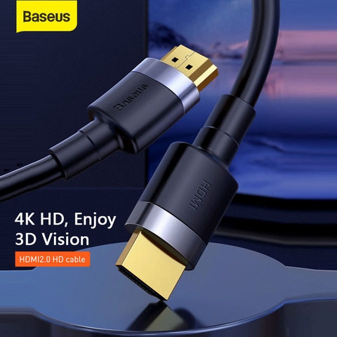 Baseus 4K HDMI Male To 4K HDMI Male Adapter Cable For PS4 Projector TV Audio Video HDMI Wire Cord Digital Splitter Switch 2m 3m ► Photo 1/6