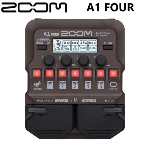 ZOOM A1 FOUR Acoustic Instrument Multi-Effects Processor pedal for acoustic string and wind instruments Guitar,Saxophone,Violin ► Photo 1/6