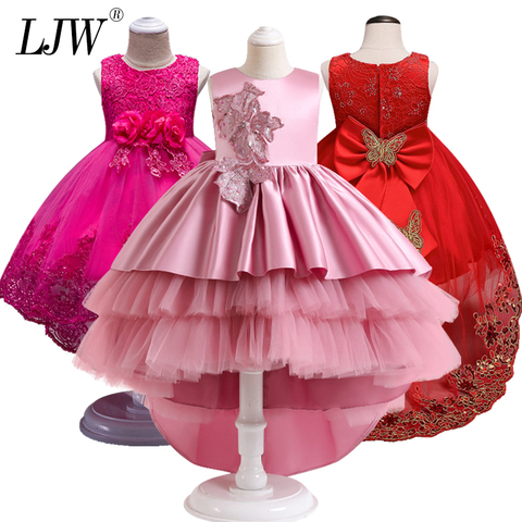 New High quality baby lace princess dress for girl elegant birthday party dress girl dress Baby girl's christmas clothes 2-12yrs ► Photo 1/6