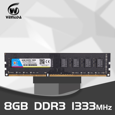 Buy Online Veineda Memory 8gb 16gb Ddr3 2x8gb Dimm Ram Ddr3 1333 1600mhz Pc3 240pin 1 5v For Intel Amd Desktop Alitools