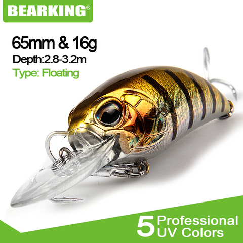 Retail  hot model A+ fishing lure BearKing new crank 65mm&16g 5color for choose  dive 10-12ft,2.8-3.2m fishing tackle hard bait ► Photo 1/6