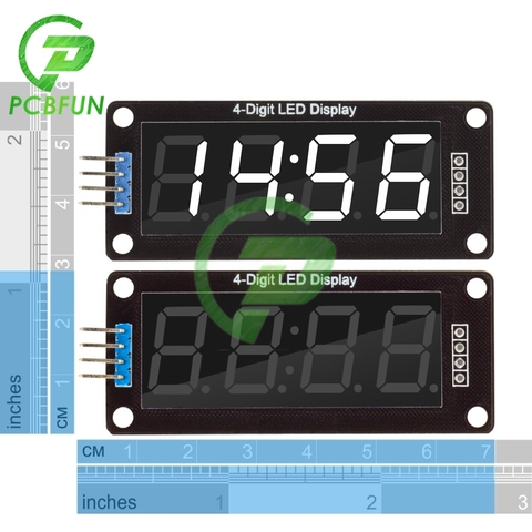 Tm1637 Display LED Display Tube Module 4 Digit 7 Segments White LED Display TM1637 Clock Double Dots Module For Arduino TM1637.h ► Photo 1/6