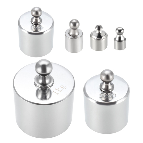 uxcell Gram Calibration Weight 1g 2g 5g 100g 200g 1kg M2 Precision Chrome Plated Steel for Balance Scales and Balance Test ► Photo 1/1