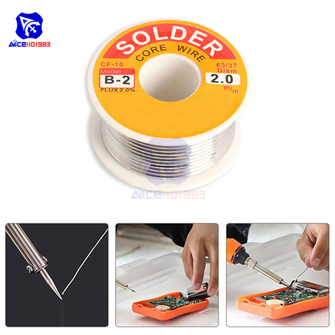 diymore Solder Wire 0.5mm 2% Flux Tin Lead Rosin Roll Core Silver Solder Wire Welding Soldering Repairing Tool Reel Melt Kit ► Photo 1/1