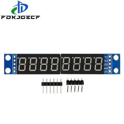 MAX7219 LED Dot Matrix 8 Digit Digital Tube Display Control Module For Arduino 3.3V 5V Microcontroller Serial Driver 7-segment ► Photo 1/3