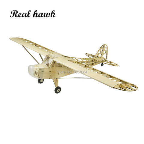 2022 New Piper J3 Cub 1200mm Wingspan Balsa Wood Airplane Models RC Building Toys Woodiness model /WOOD PLANE ► Photo 1/5