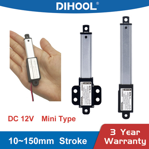 25mm Mini Electric Linear Actuator DC 12v 10mm 30mm 50mm Micro Controller Toy Cupboard Door Telescopic Pole 10Inch Window Opener ► Photo 1/1