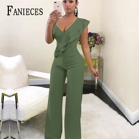 Patchwork Jumpsuit Women Casual Sexy Off Shoulder Slash Neck Long Sleeve lady black Jumpsuit Elegant Slim Wide Pants streetwear ► Photo 1/6