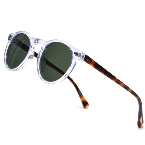 Gregory Peck Sunglasses Retro Round Acetate Frame OV5186 Men's Polarized UV400 Vintage Driving Eyeglasses Crystal Glasses Women ► Photo 1/6