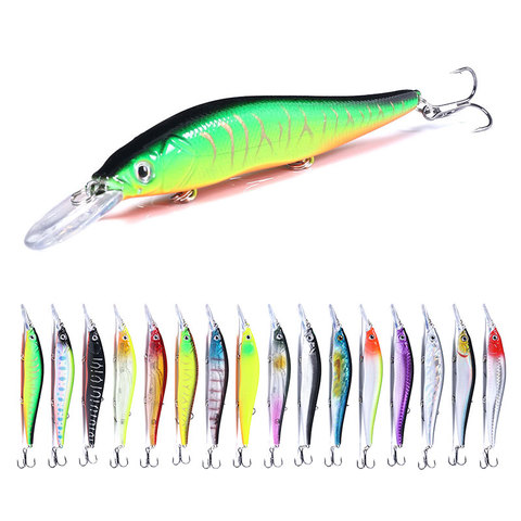 13.5cm 15.6g Minnow Fishing Lure Artificial Bait 3D Eyes Fishing Wobblers Pike Carp Bait Crankbaits Fishing Tackle Diving 0.2-2m ► Photo 1/6