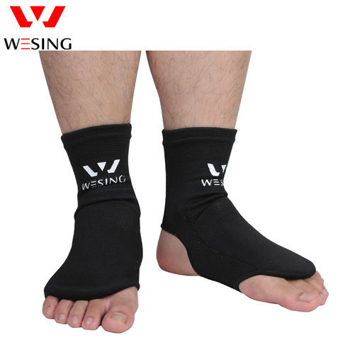 Wesing 100% Cotton Instep Guard MMA Sparring Sanda Boxing Taekwondo Muay Thai Karate Shin Guards Foot Ankle Brace ► Photo 1/6