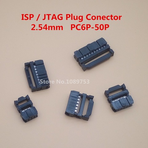 20pcs JTAG IDC Socket Kit 2.54mm ISP Plug Female Dual Row Connector FC-6/8/10/14/16/20-50P ► Photo 1/2