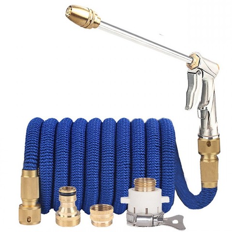 Expandable Magic Hose Pipe High-Pressure Car Wash Hose  Adjustable Spray Flexible Home Garden Watering Hose Cleaning Water Gun ► Photo 1/6