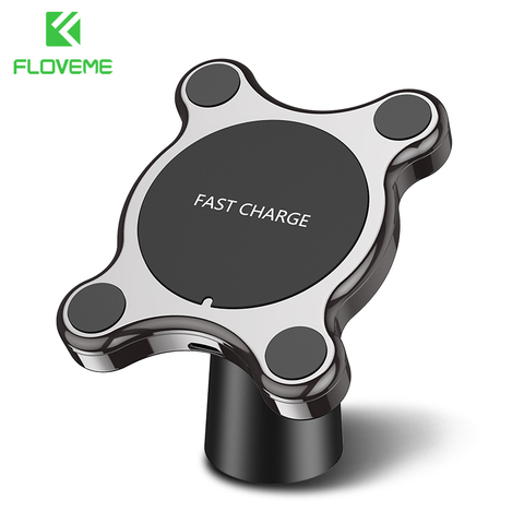 FLOVEME Car Mount Qi Wireless Charger For Samsung Galaxy S9 S10  Note 9 Wireless Charging Car Phone Holder For iPhone12 11 MAX X ► Photo 1/6