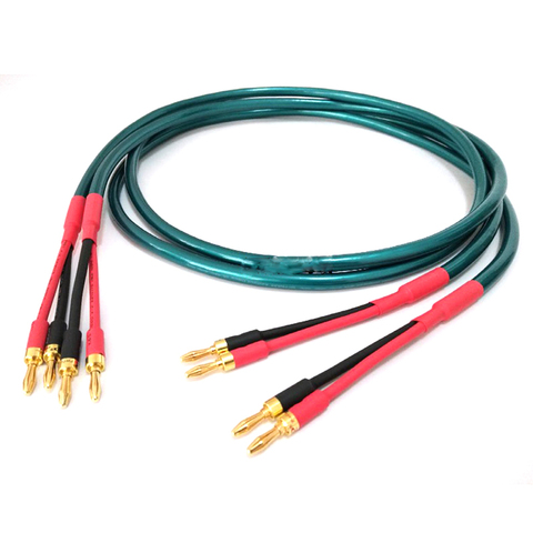 1 pair Ortofon 7N audio Hi-end DIY HIFI Gold Plated 4 banana plugs to 4 banana plugs 4 core OCC  speaker cable Cord Wire ► Photo 1/4