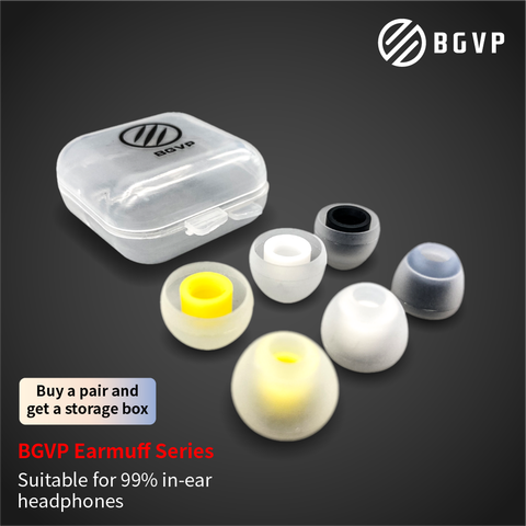 BGVP E set A set of two color in ear headphones Silicone case single-section set of dynamic ring in-ear earphones for earbuds ► Photo 1/5