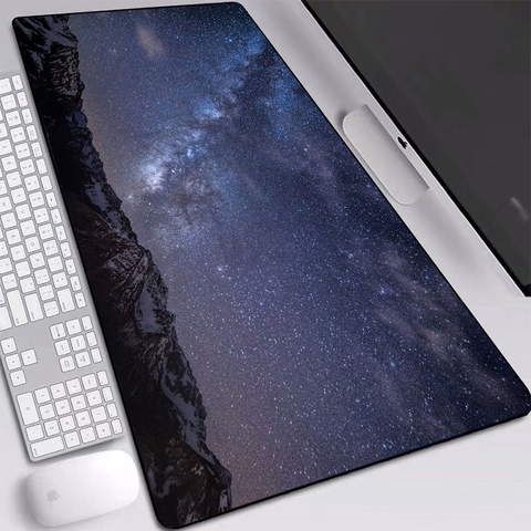 Night Sky Mouse-pad with Sewn Edges Thermal Transfer Printed Mice Mat Laptop Notebook Keyboard Pad Gaming Accessories 2mm ► Photo 1/6