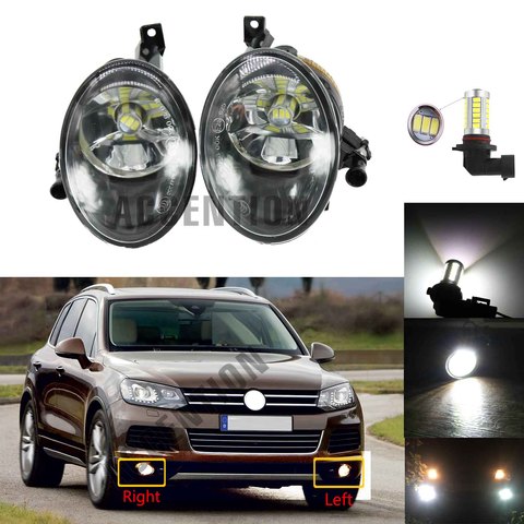 LED Light For VW Touareg 2011 2012 2013 2014 Car-Styling Front LED Fog Light Fog Lamp With Bulbs ► Photo 1/6