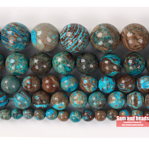 5A Natural Stone Blue Crazy Lace Agates Round Loose Beads For Jewelry Making DIY Necklace Bracelets BCLA20 ► Photo 1/2