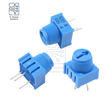 3386P-1-103 Trimmer Potentiometer 10K Ohm with Knob 3Pin High Precision Vertical Adjustable Trimpot Resistor ► Photo 1/6