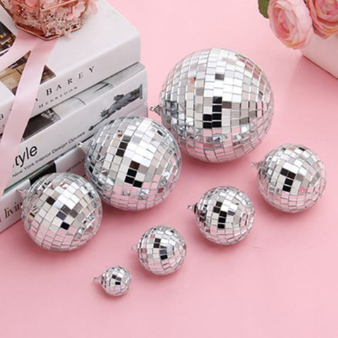 Amawill 3CM 5CM 8CM Reflective Glass Rotating Mirror Ball For Disco DJ Mirror Reflection Glass Ball Light For Christmas Party 8D ► Photo 1/6