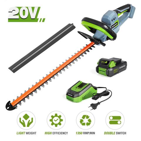 WORKPRO 20V Cordless Hedge Trimmer Electric Household Trimmer Pruning Saw Quick Charge Rechargeable with 510mm Blade ► Photo 1/6