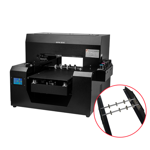 DOMSEM Multi A3 UV Printer Inkjet Flatbed Cylinder Printing  Machine for Bottle Phone Case Wood Acrylic free with Ink ► Photo 1/6