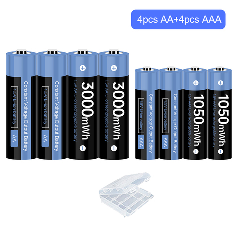 1.5v 1050mWh aaa Polymer Lithium Li-ion Rechargeable Battery aaa + Lithium Li-ion 1.5v AA Rechargeable battery ► Photo 1/6