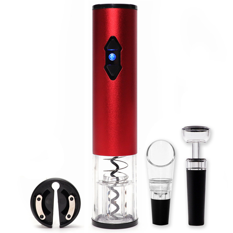 Electric Wine Opener, Automatic Electric Wine Bottle Corkscrew Opener with Foil Cutter for Wine Lover 4-in-1 Gift Set ► Photo 1/6