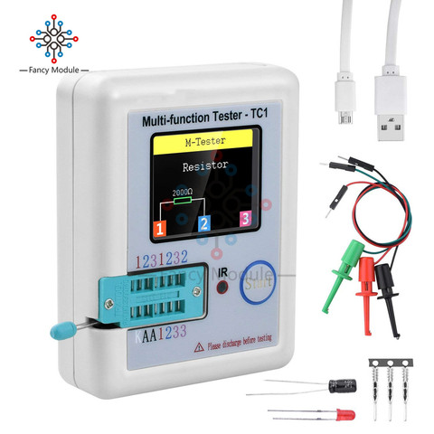 1.8 inch (160*128) Colorful Display Multi-functional TFT Backlight Transistor LCR-TC1 Tester for Diode Triode Capacitor Resistor ► Photo 1/6