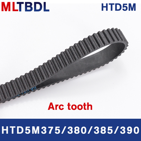 HTD 5M Timing Belt 375/380/385/390mm Length 10/15/20/25mm Width 5mm Pitch Rubber Pulley Belt Teeth 75 76 77 78 synchronous belt ► Photo 1/6