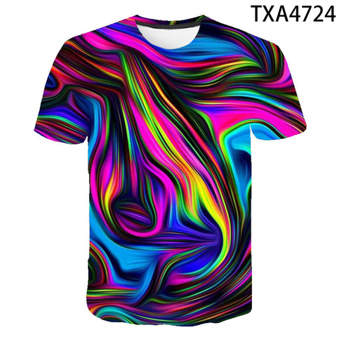 2022 New Summer Ink Painting 3D T Shirts Casual Men Women Children Fashion Short Sleeve Boy girl Kids Printed T-shirts Tops Tee ► Photo 1/6