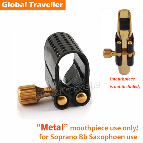 Sax Ligature Soprano Metal Sax Mouthpiece Ligature Clip Metal for Bb Soprano Saxophone Metal mouthpiece 1md ► Photo 1/1