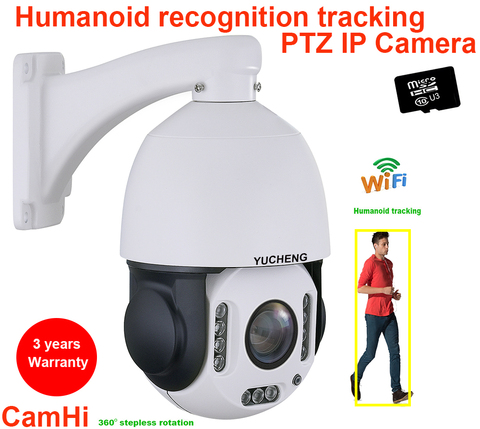 CamHi 5MP Wireless 30X ZOOM Humanoid Auto Track IR PTZ Speed IP Camera Humanoid Recognition Build in MIC Speaker 128GB sd card ► Photo 1/6