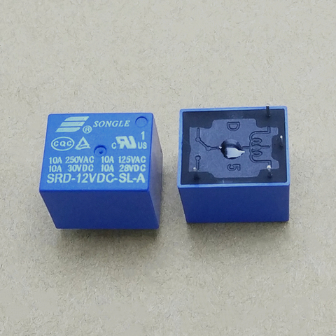 10 Pcs DC 12V Coil SPDT 4 Pin Mini Power Relay PCB Type SRD-12VDC-SL-A High quality ► Photo 1/2