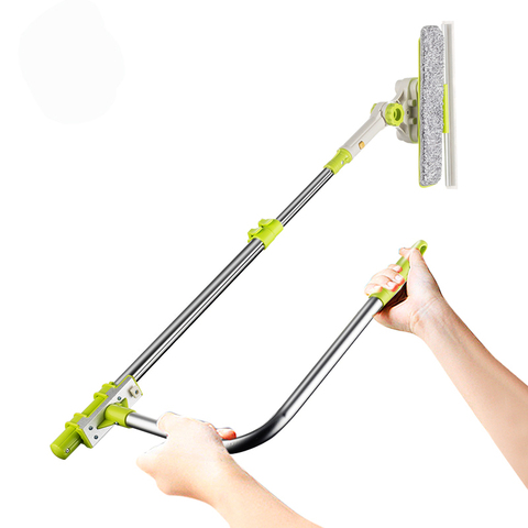 SDARISB Window Squeegee Microfiber Extendable Window Scrubber Washer Cleaner Tools 180 Rotatable Cleaning Brush for High Window ► Photo 1/6