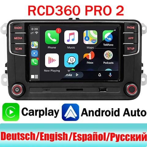 Car Stereo Radio RCD330 360 PRO Android Auto Carplay Mirrorlink  BT SD USB For VW Golf Caddy Tiguan Touran Jetta CC Eos Passat ► Photo 1/6