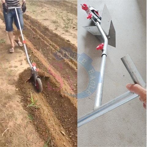 Wholesale price cheap multifunction furrow cultivator manual ridge plow/small agricultural tool human hand pull ridge plough ► Photo 1/5