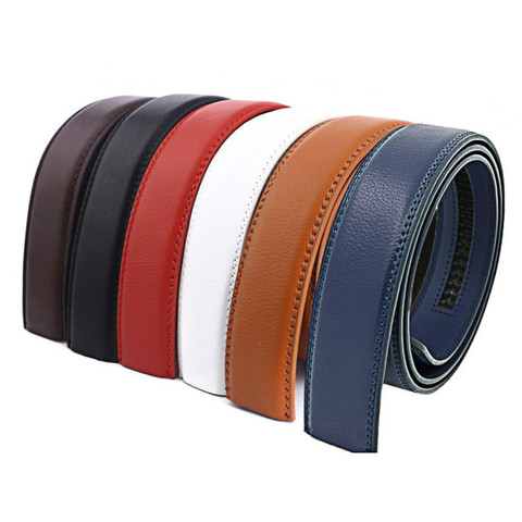 New Male Automatic Buckle Belts,No Buckle Belt Brand Men High Quality Male Genuine Strap Men's Belts Real Leather 3.5cm 3.1cm ► Photo 1/6