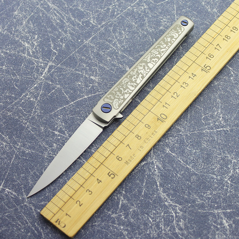 OEM M390 Blade Front AndBackTC4 TitaniumAlloyTacticalOutdoor Camping Hunting FIshing Pocket Fruit Knife Survival EDCTool ► Photo 1/6