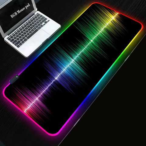 LED Light Desk Mat Big Computer Mousepad Medium 60x30 80x30 90x40cm RGB Backlight Keyboard Cover Keyboard Mause Gaming Mouse Pad ► Photo 1/6