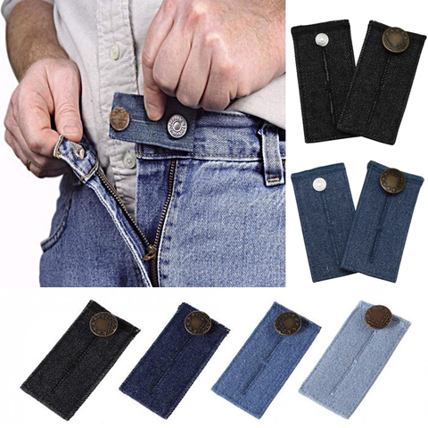Unisex Skirt Trousers Jeans Waist Expander Adjustment Waistband Extender Button Elastic Belt Extension Buckle Garment Accessory ► Photo 1/6
