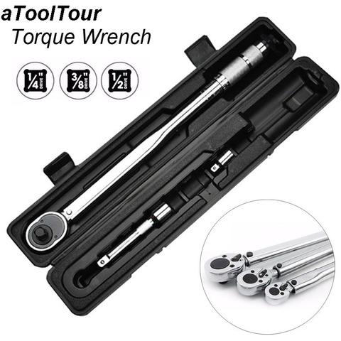 1/4 3/8 1/2 Square Drive Torque Wrench bicycle Precise 5-210 Nm Ratchet Wrench Mechanism Car Bike Spanner Torque Key Hand Tool ► Photo 1/6