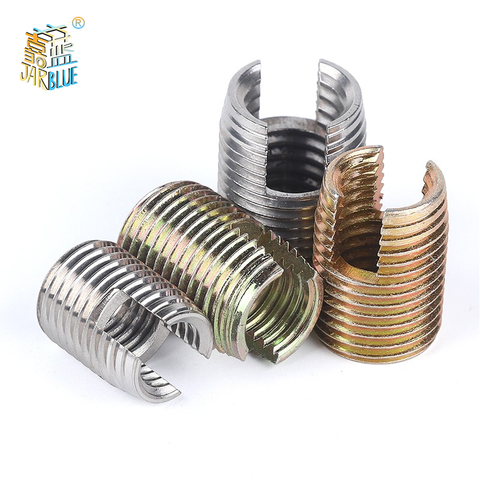 5/10/20pcs M2 To M12 Galvanized Stainless Steel Threaded Inserts Metal Thread Repair Insert Self Tapping Slotted Screw Threaded ► Photo 1/5