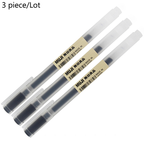 MUJI Set of 3 Gel Pen Black/Blue/Red Ink Color Pens 0.38mm 0.5mm Pens  Kawaii Office School Supplies Lapices Scrub Gel Ink Pen - Price history &  Review