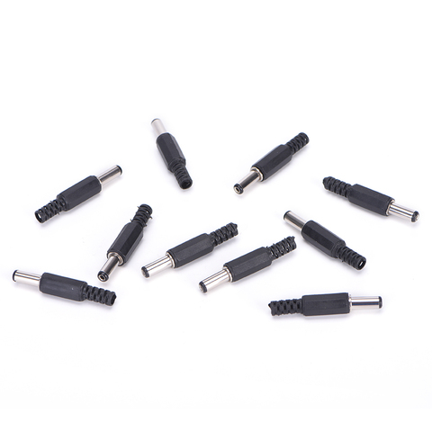 10 Pcs 5.5x2.1mm Male DC In-Line Plug Socket Jack Connector Adapter Plastic Cover DC Power Jack Plugs ► Photo 1/5