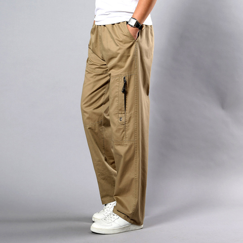 Summer Autumn Men Pants Casual Cotton Long Pants 2022 Straight Joggers Homme Big Size 5XL Business Work Breathable Trousers Men ► Photo 1/6