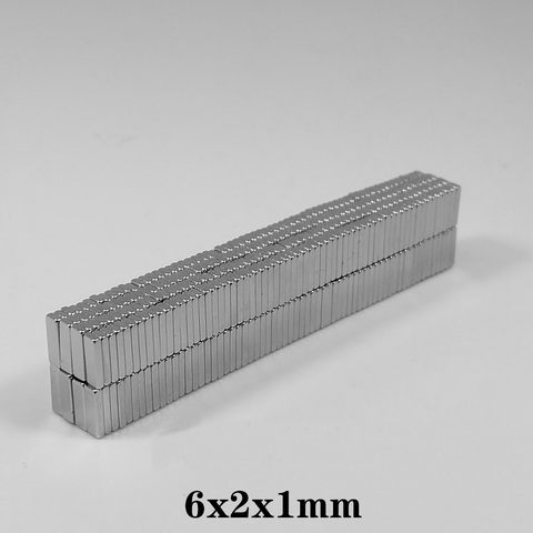 50~2000PCS 6x2x1 Block Magnet sheet N35 6mm x 2mm Neodymium Magnet 6*2*1Permanent NdFeB magnet Strong Powerful Magnetic 6*2*1mm ► Photo 1/6